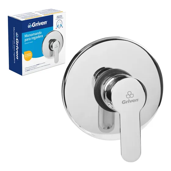 Llave Para Ducha Monomando Cromado Griven