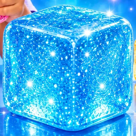 Squishy Gelo Cristal Alivio Antiestresse Quadrado Cubo Viral Aleatória