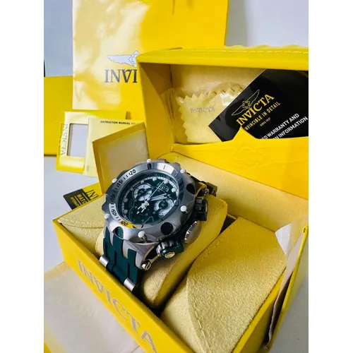 Reloj Invicta Venom Fondo Verde Extensible De Caucho