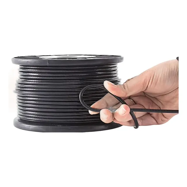50 Metro Cabo De Aço 1/8 6x19 Revestido Nylon Pa12 Academia