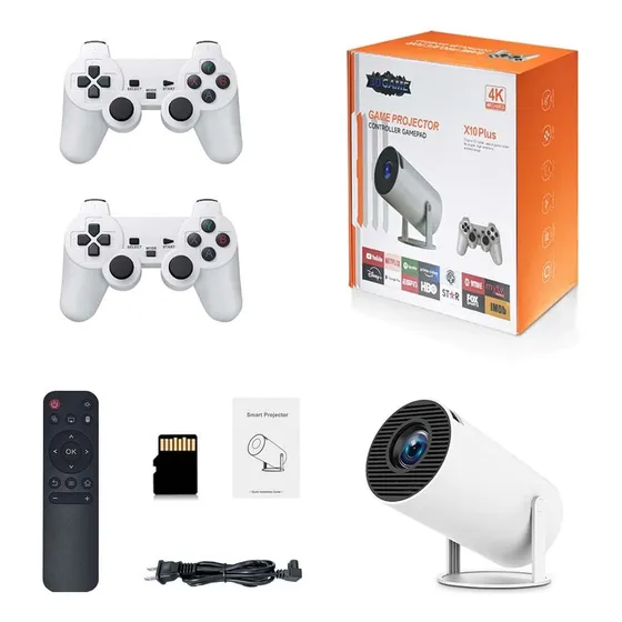 X10 Plus Retro Game Machine, Con Proyector, 4k Hd Retro