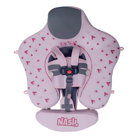 Bóia De Bebê Inflável Para Piscina Com Fps 50+ Cobertura Cor Rosa