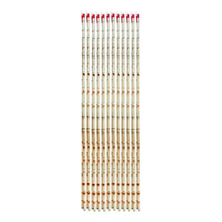 Vara Pesca Bambu Simples Com 2 Partes 3m Ponta Grossa 12u Bege
