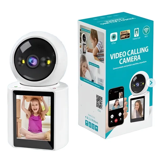 Cámara De Seguridad 360 Con Monitor Full Hd 1080p Delsur