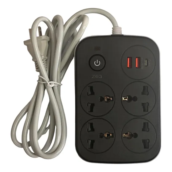 Regleta De 4 Tomas | 2 Puertos Usb | 1 Tipo C | 110v-240v 