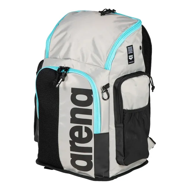 Mochila Deportiva de Nailon Arena Spiky 45 Litros para Natación Color Ice Sky Tela Lisa