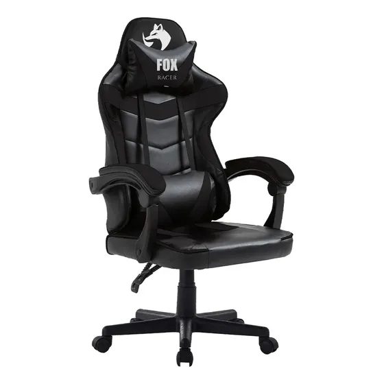 Cadeira Gamer Fox Racer Nordic Preta Encosto Reclinável Ergonômica