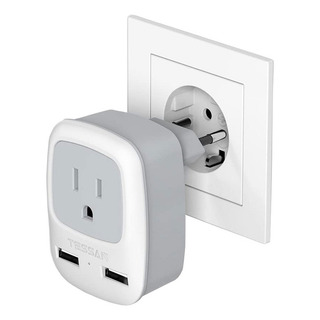 Carregador De Viagem Europeu Tipo C 3 Em 1, 2 Portas Usb, 25 Carregador De Viagem Europeu Tipo C 3 Em 1, 2 Portas Usb, 25