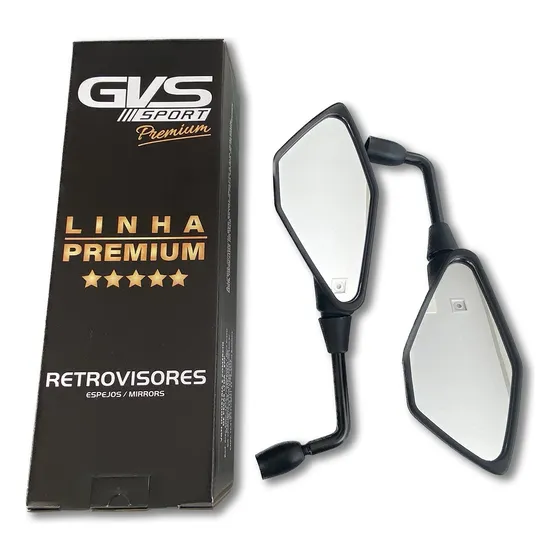 Retrovisor Gvs Kawasaki Z400 Rebaixado 90 Honda Convexo