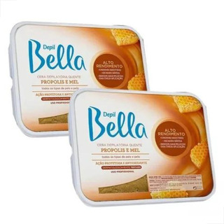 Cera Depil Bella Própolis E Mel 1kg Lv 1kg Pg 800g Com 2 Uni Cera Depil Bella Própolis E Mel 1kg Lv 1kg Pg 800g Com 2 Uni