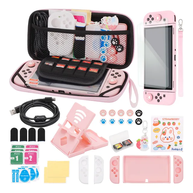 Kit De 35 Accesorios Funda Para Nintendo Switch Oled Estuche