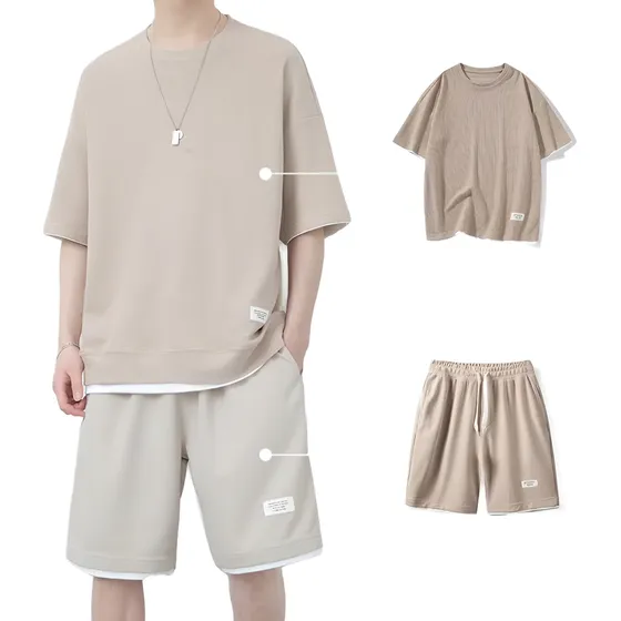 Conjunto Pantalón Playa Casual Hombre Colores Sólidos