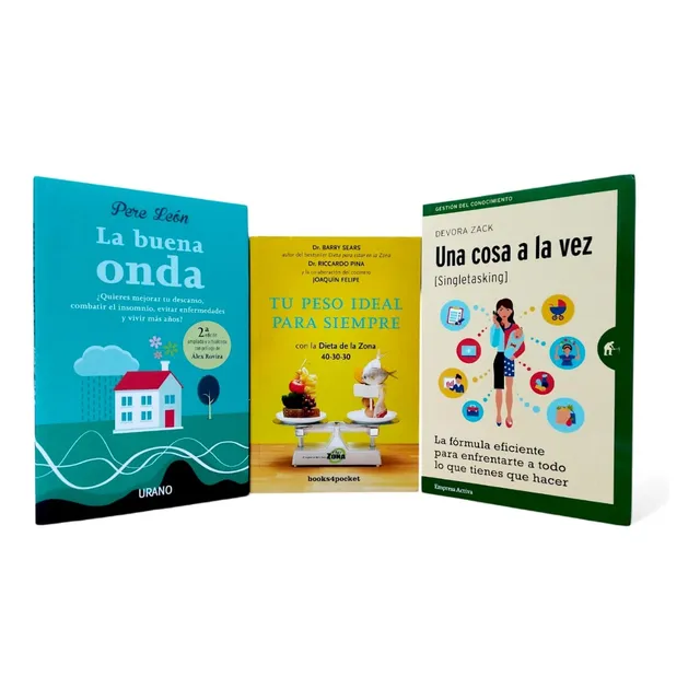 Combo X3 Libros: Bienestar, Salud Y Productividad Personal