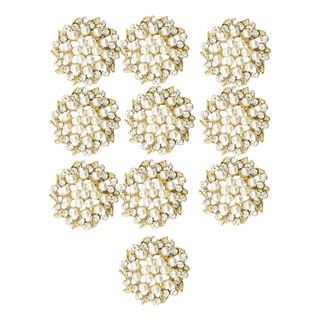 10x Botones De Flores, Botones Decorativos De Aleación 10x Botones De Flores, Botones Decorativos De Aleación