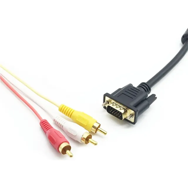 1.5m Vga A 3rca Cable Av Adaptador Cable Cobre Núcleo