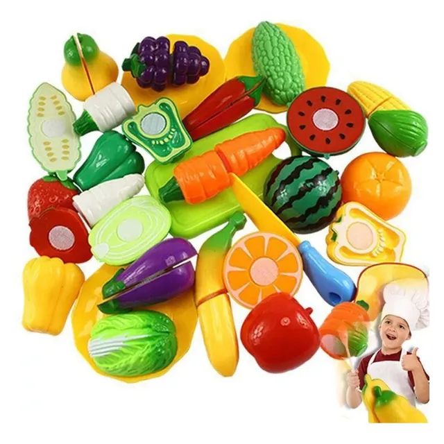Juego De Cocina Frutas Y Verduras Con Velcro Juego Niños 078