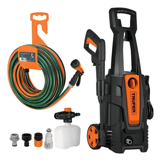 Combo Hidrolavadora 1800 Psi Manguera 10m Pistola De Riego 60hz Negro | Cuotas sin interés