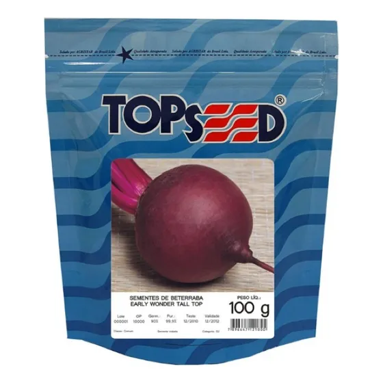 Sementes Beterraba Early Wonder Tall Topseed 100g