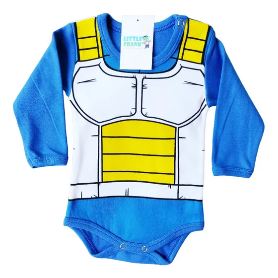 Body Bebe Manga Larga Vegeta Dragon Ball Anime Premium Algod
