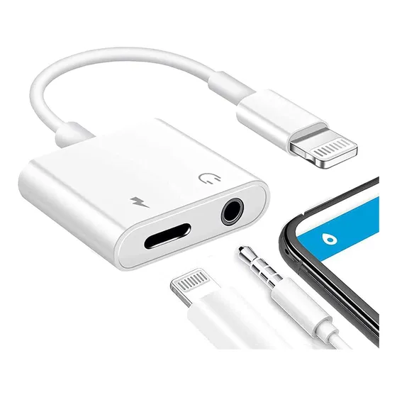 Adaptador De Para Audio Splitter Para iPhone Mas 3,5 Jack