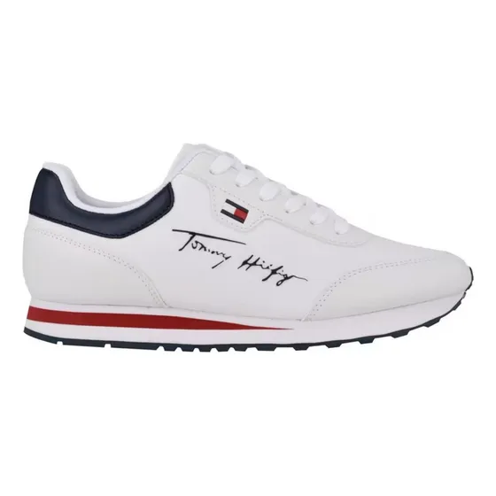 Tenis Tommy Laces Blanco Azul Rojo 100% Original Para Dama