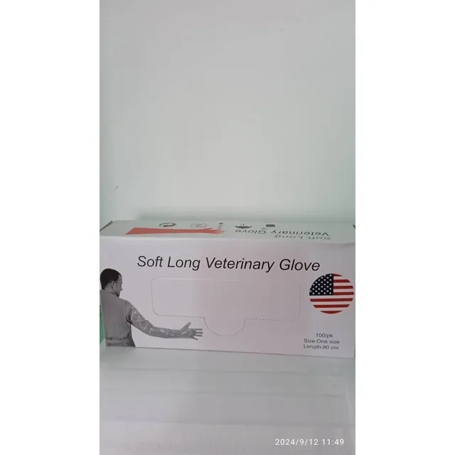 Guantes Para Palpar Soft Long Veterinary Glove Caja De 100