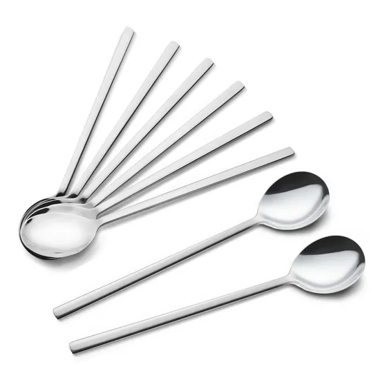Cuchara 8 Coreana Acero Inoxidable Sopa 8.5 Asa Larga