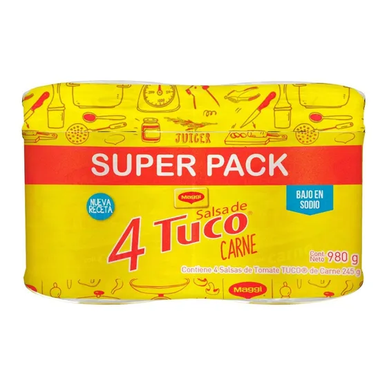 Pack Salsa De Tomate Maggi® Tuco Con Carne Lata 4x245g