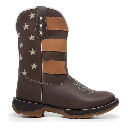 Bota Masculina Texana Sola Jump Em Couro Bordada Usa Estrela