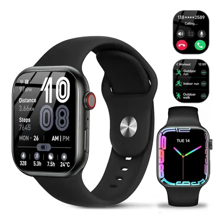 Smartwatch Futurem T900 Pro Max Con Bluetooth Y Pantalla Táctil De 1.9 Para Android Ios Blanco Mesh Negro Plateado