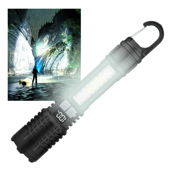 Lámpara Táctica 370000 Lúmenes Led Linterna Táctica Camping
