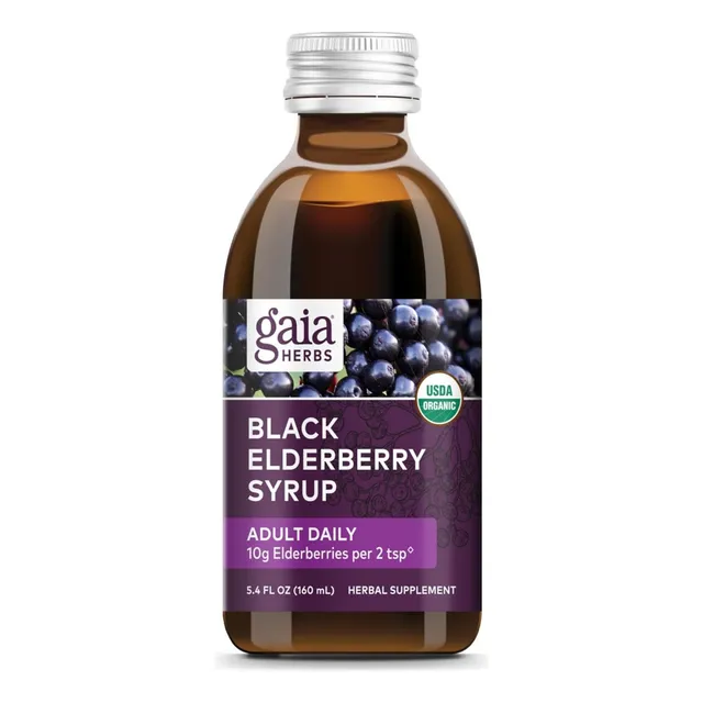 Suplemento De Saúco Negro Diario Para Adultos Gaia Herbs Sin Sabor