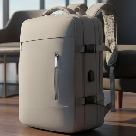 Mochila Viagem Executiva Multifuncional Expansiva Notebook Cinza