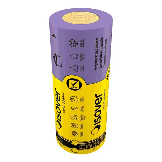 Rollo Lana Vidrio Isover 50mm Fieltro Liviano 1.20 X 18m