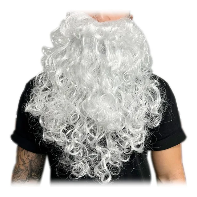 Barba Larga Papá Noel Santa Claus Anciano Navidad Disfraz