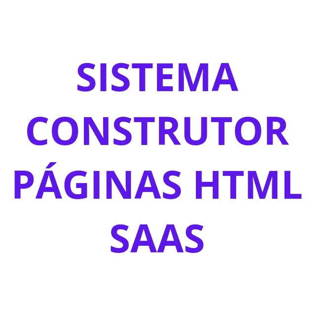 Construtor  De  Paginas  Html    Saas 