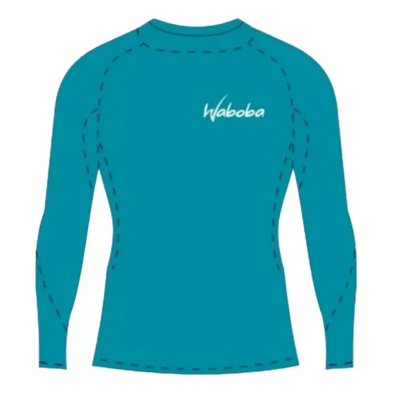 Remera Lycra Waboba Surf Kayak Filtro Uv50 M Verde Agua Febo