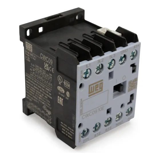 Contator Mini 3p 9a Weg Cwc09-10 24vcc 1na