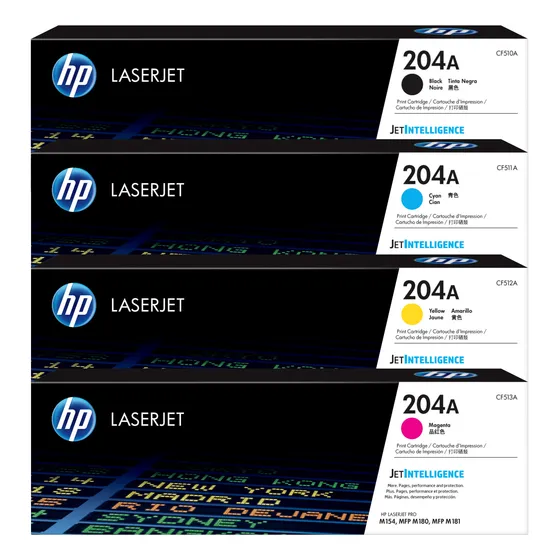 Pack 4 Toner Original Hp 204a Impresora Laser Color M180nw