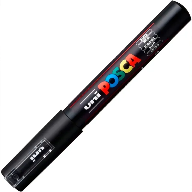 Marcador Uni Posca Pc-5m Color Negro Punto Fino Rotulador