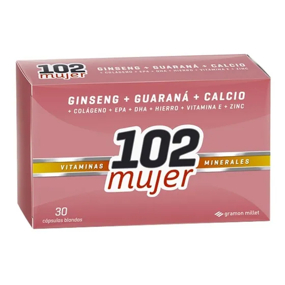 102 Mujer Vitaminas Y Minerales X 30 Capsulas Blandas