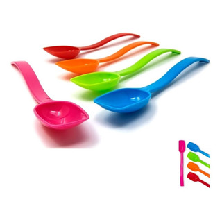 Cucharas Largas 26 Cm Multiusos Plástico (pp) Colores 10pzs Cucharas Largas 26 Cm Multiusos Plástico (pp) Colores 10pzs