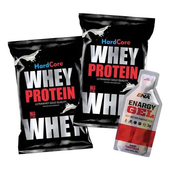2k Whey Protein Proteína Hardcore + 1 Gel De Regalo