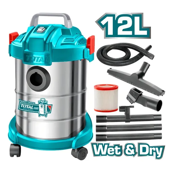 Aspiradora Para Polvo Y Agua Industrial 12l 800w Total | Cuotas sin interés
