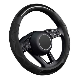 Funda De Volante De Coche Clásica De Fibra De Carbono, 38 Cm Funda De Volante De Coche Clásica De Fibra De Carbono, 38 Cm