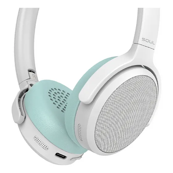 Audífonos Bluetooth Con Anc Híbrido Soul Ultra Compact Color Blanco