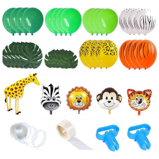 Kit De Guirnalda De Globos Temáticos De Selva Zoológico Kit De Guirnalda De Globos Temáticos De Selva Zoológico