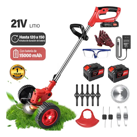 Cortadora De Pasto Eléctrica Ironhoof Xsmxf062rd De 1.8 Kw Y Color Rojo Con Batería Incluida