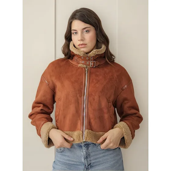 Campera Gamulan Corderito Peluche Mujer Upminorista