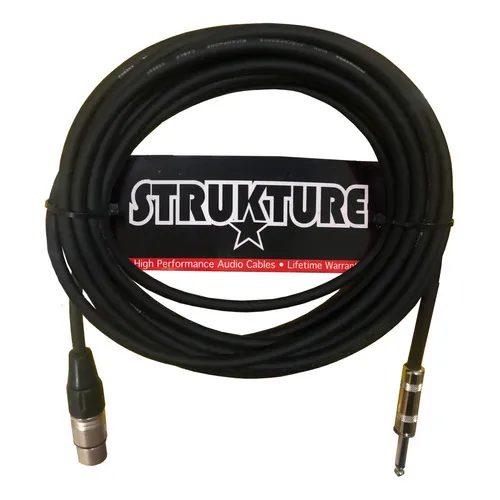 Cable Microfono 6.10mt Xlr-plug 1/4 Mono Strukture Smchz20